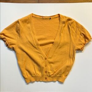 Mustard Yellow Button-Up Cardigan